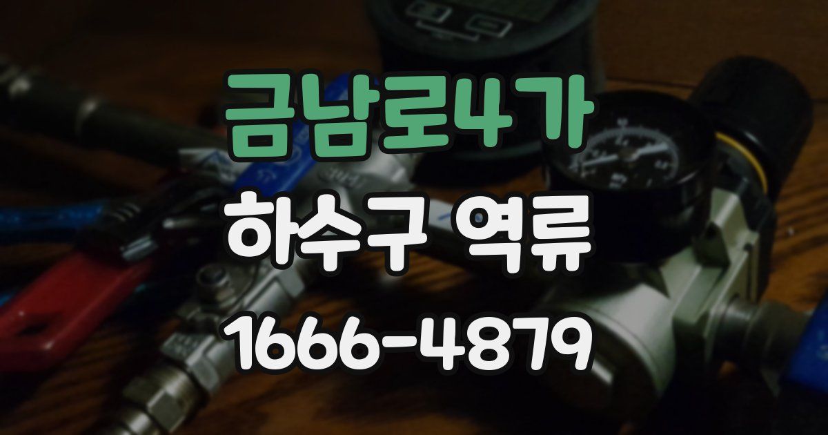 금남로4가 하수구 역류