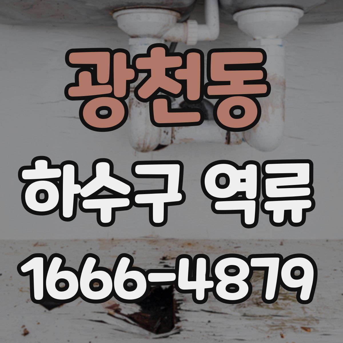 광천동 하수구 역류