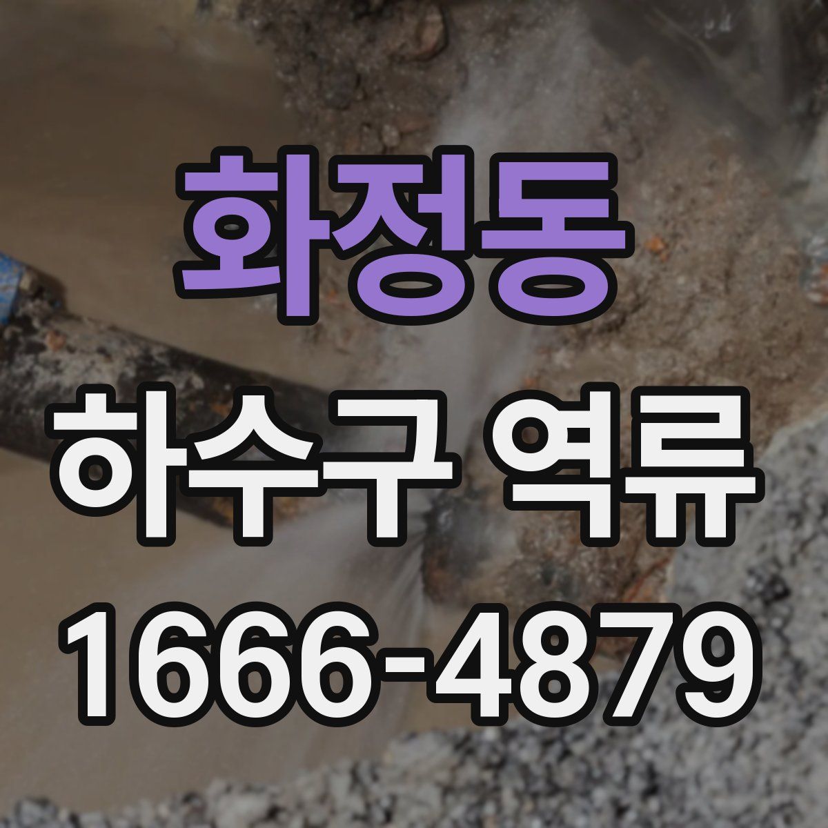 화정동 하수구 역류