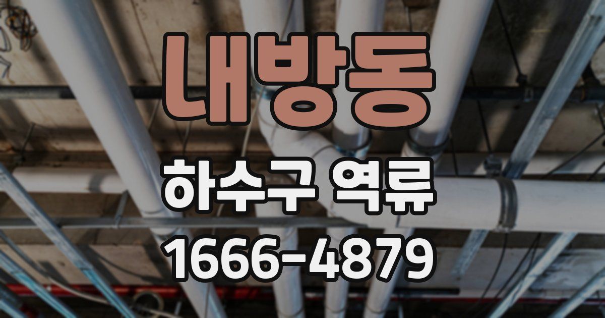 내방동 하수구 역류
