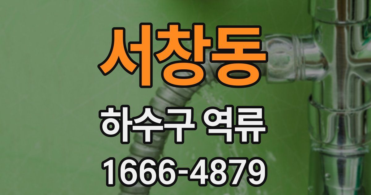 서창동 하수구 역류