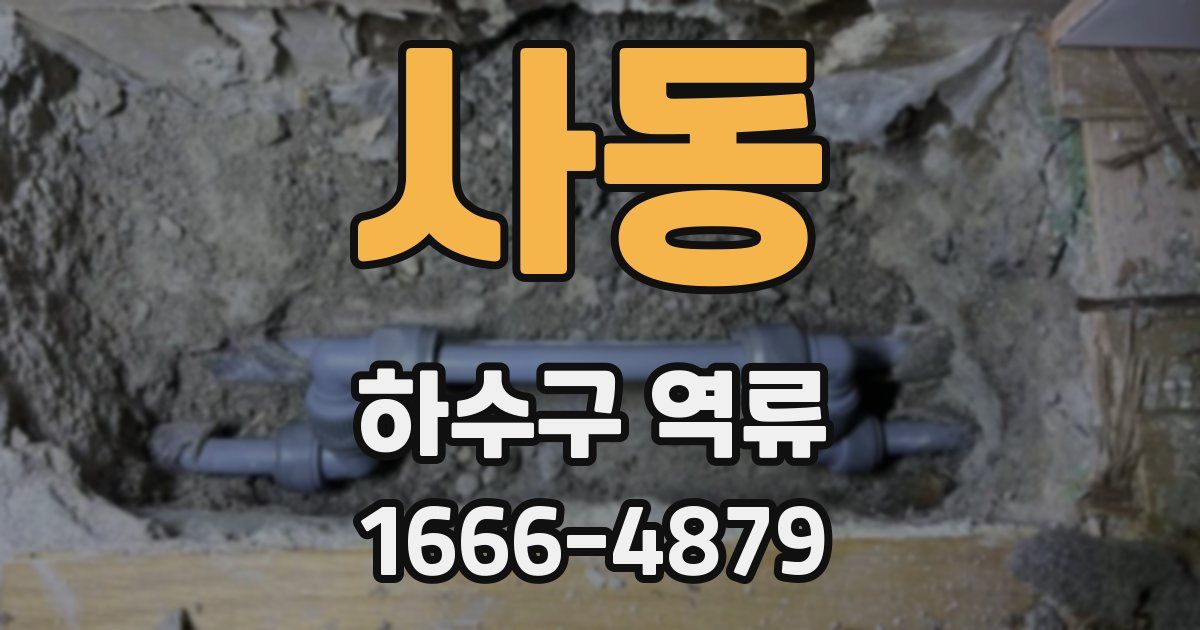 사동 하수구 역류