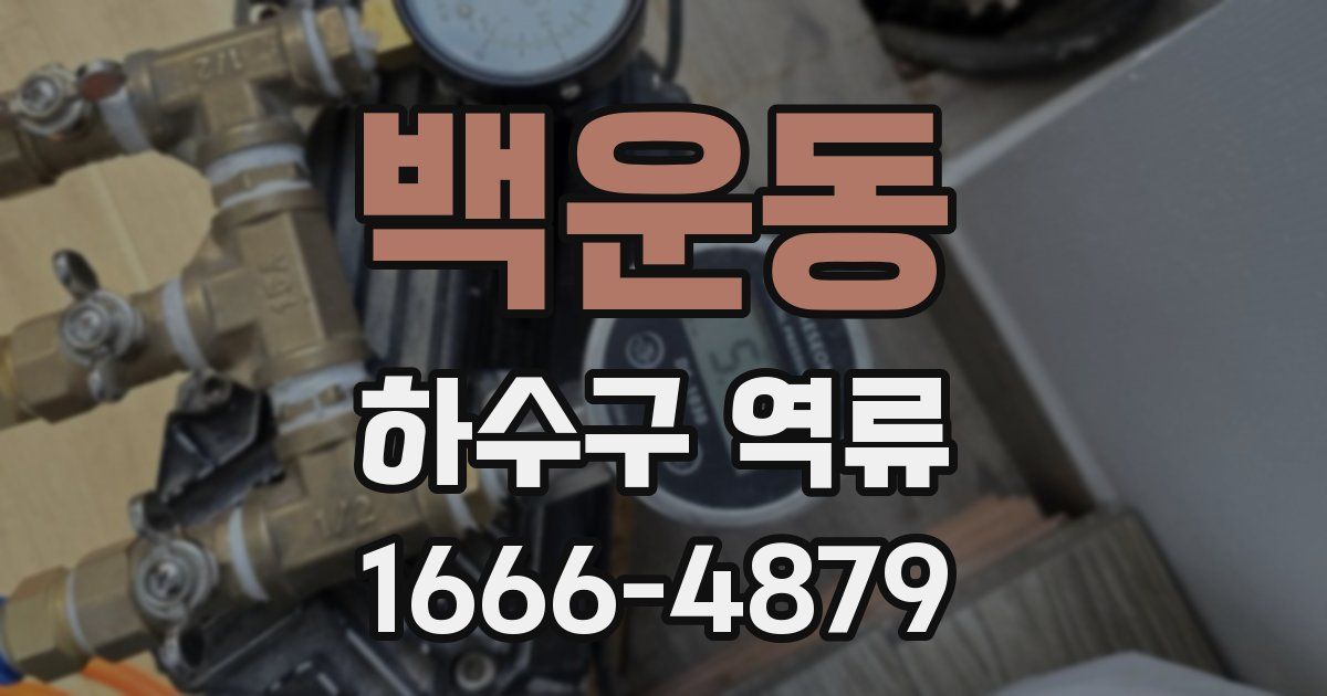 백운동 하수구 역류