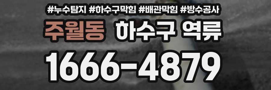 주월동 하수구 역류