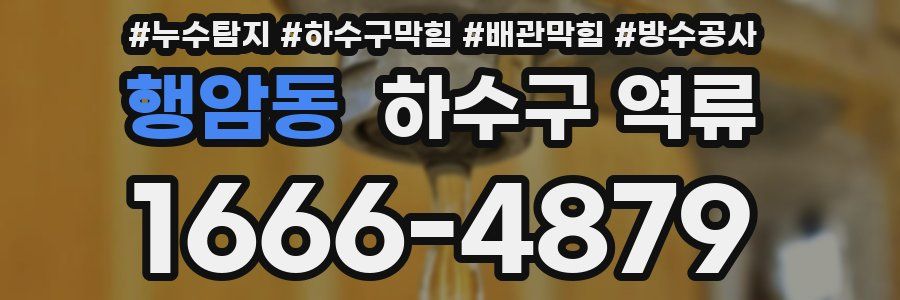 행암동 하수구 역류