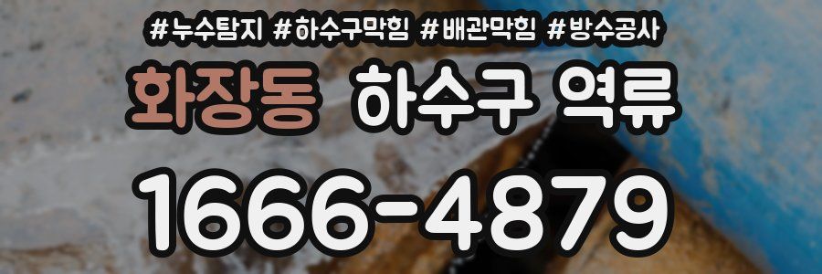 화장동 하수구 역류