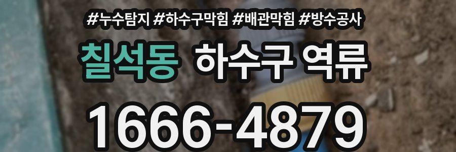 칠석동 하수구 역류