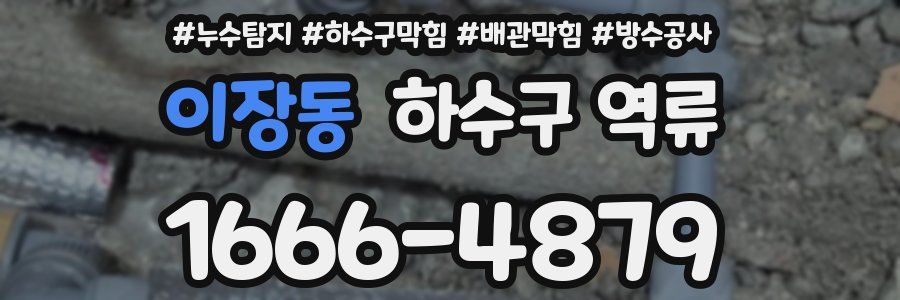 이장동 하수구 역류