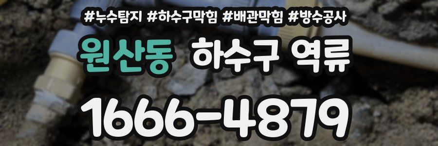 원산동 하수구 역류