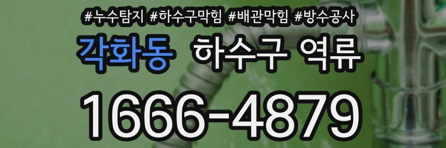 각화동 하수구 역류
