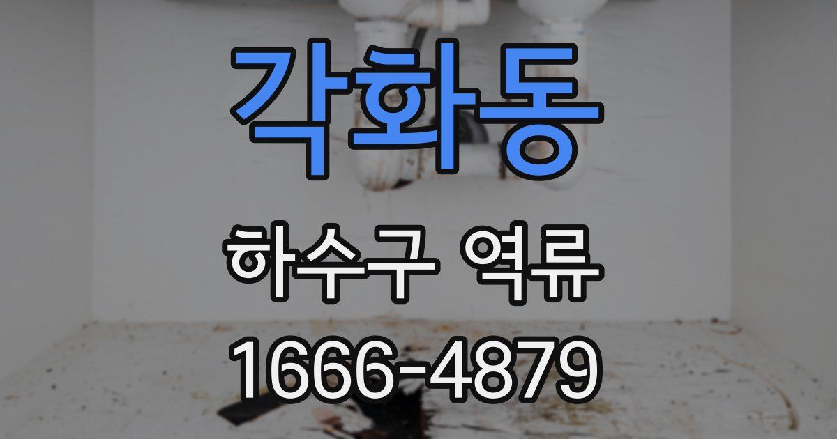 각화동 하수구 역류