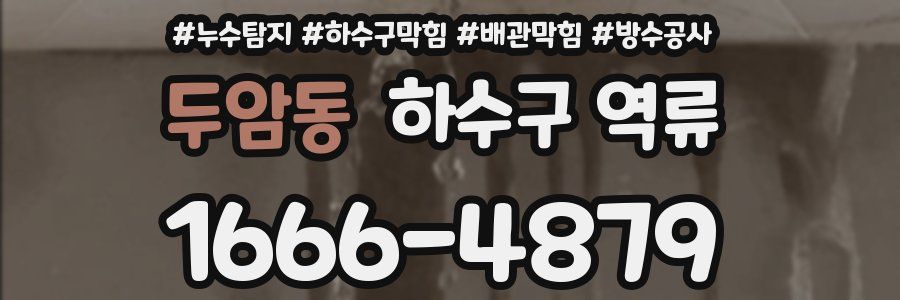 두암동 하수구 역류