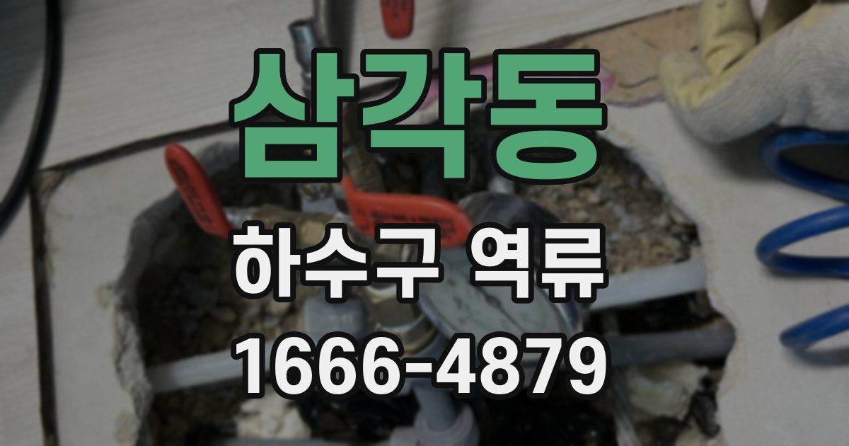 삼각동 하수구 역류