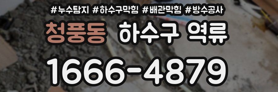 청풍동 하수구 역류