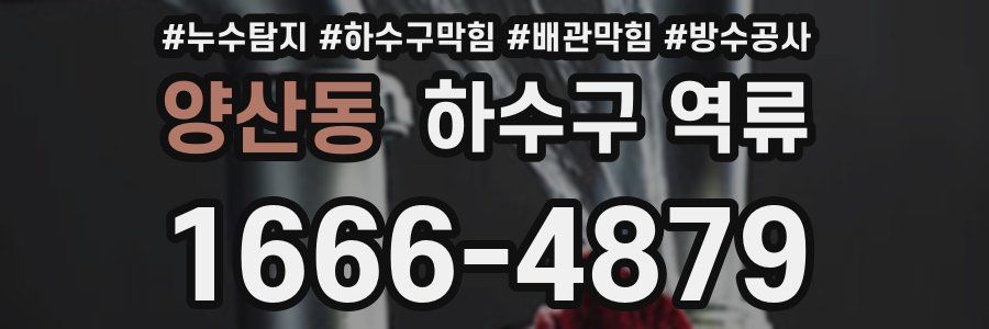 양산동 하수구 역류