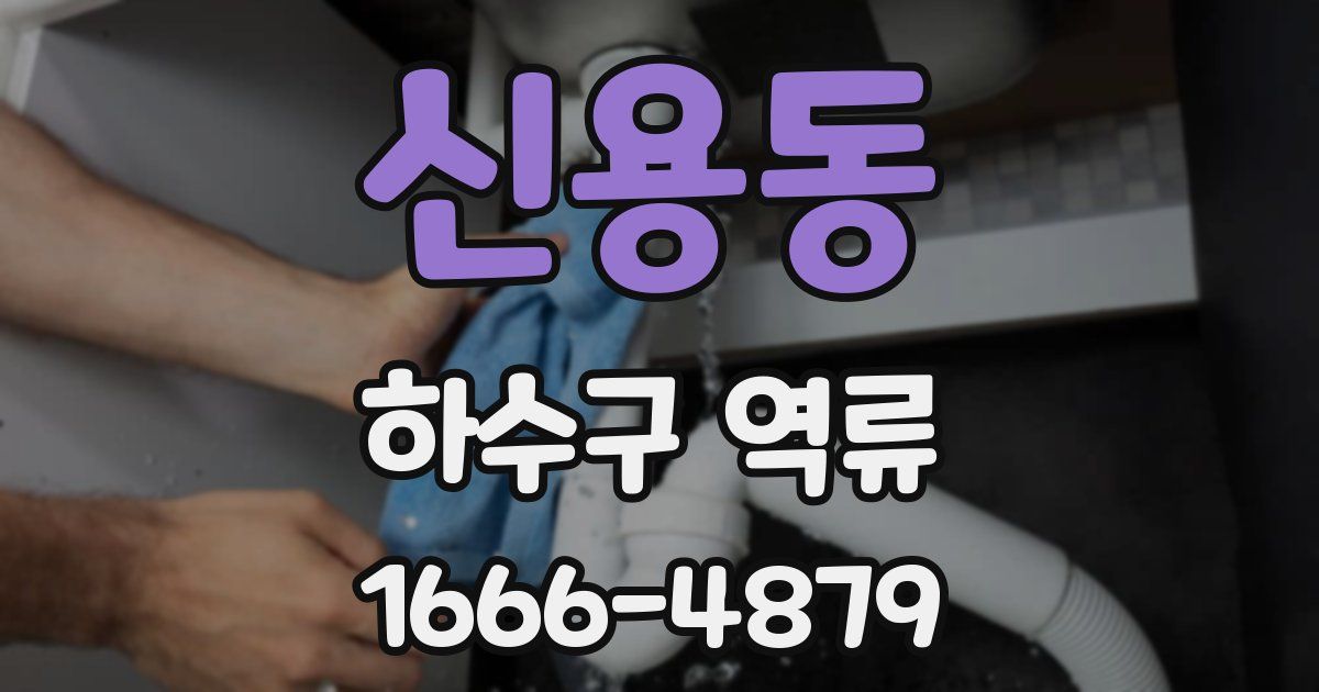 신용동 하수구 역류