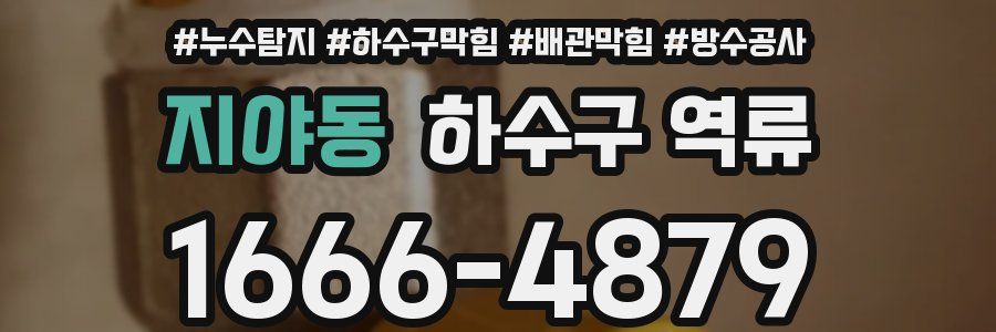 지야동 하수구 역류
