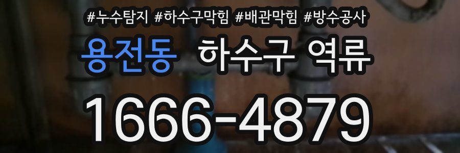 용전동 하수구 역류