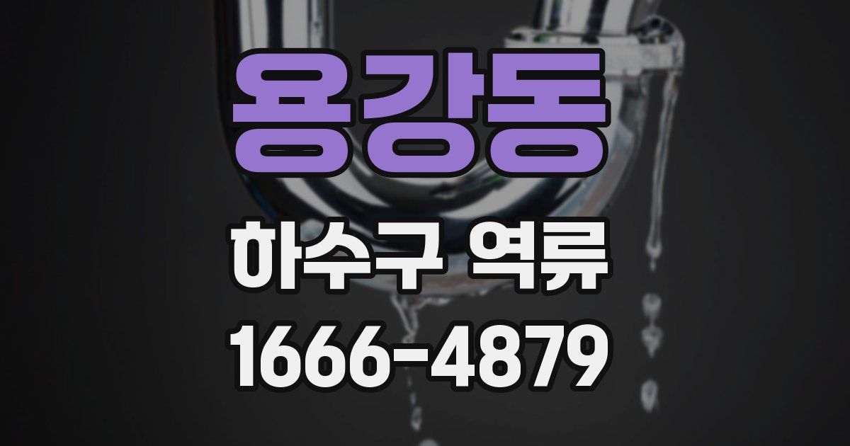 용강동 하수구 역류