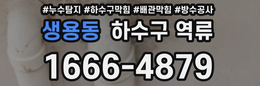 생용동 하수구 역류