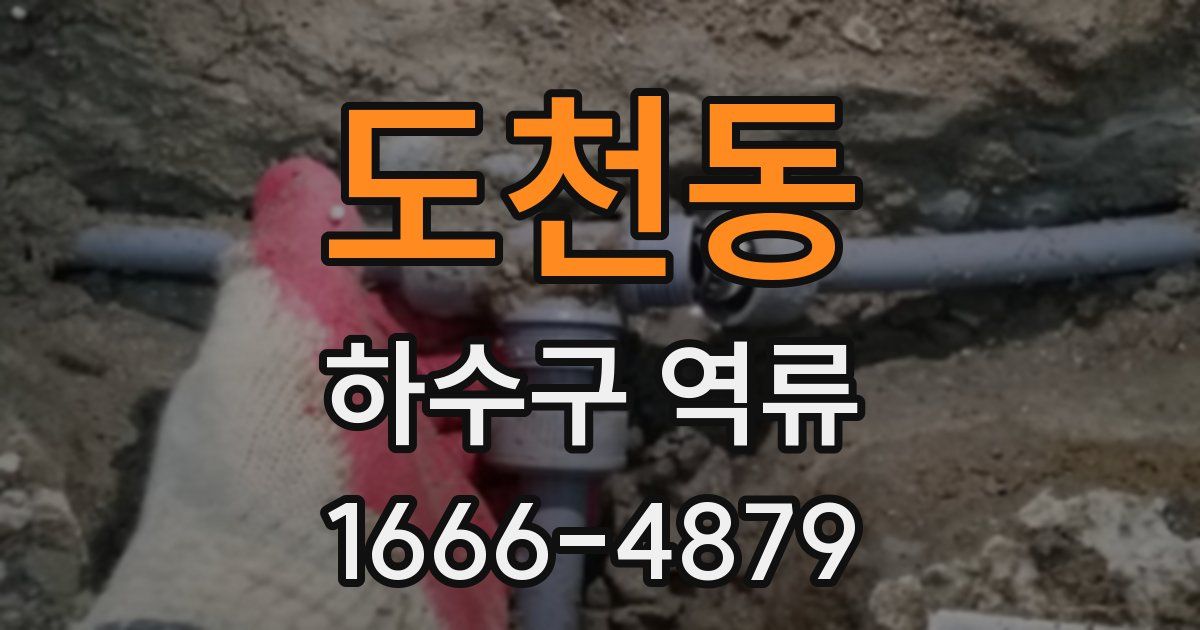 도천동 하수구 역류