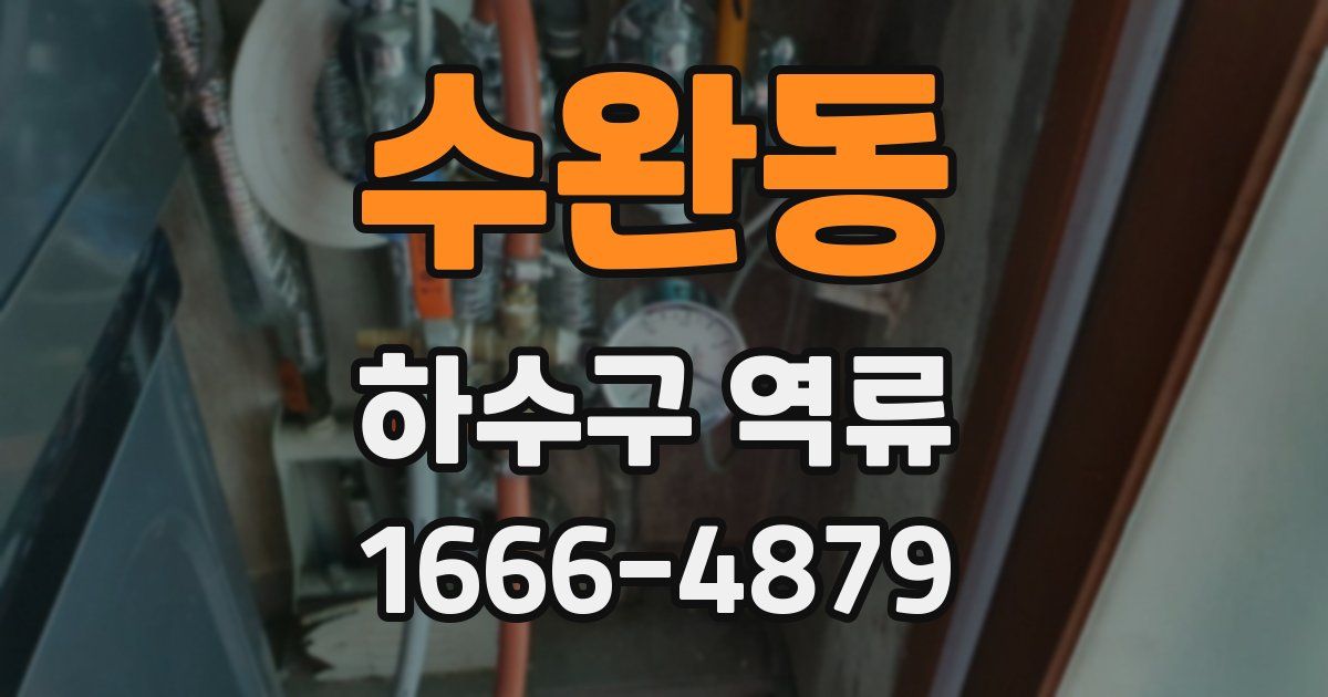 수완동 하수구 역류