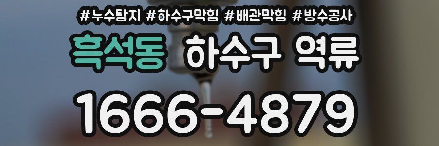 흑석동 하수구 역류