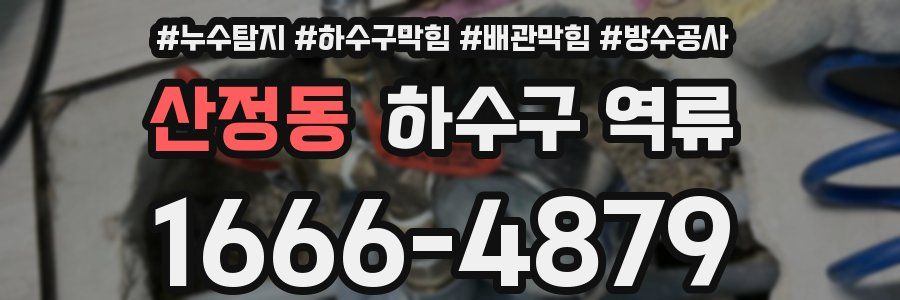 산정동 하수구 역류