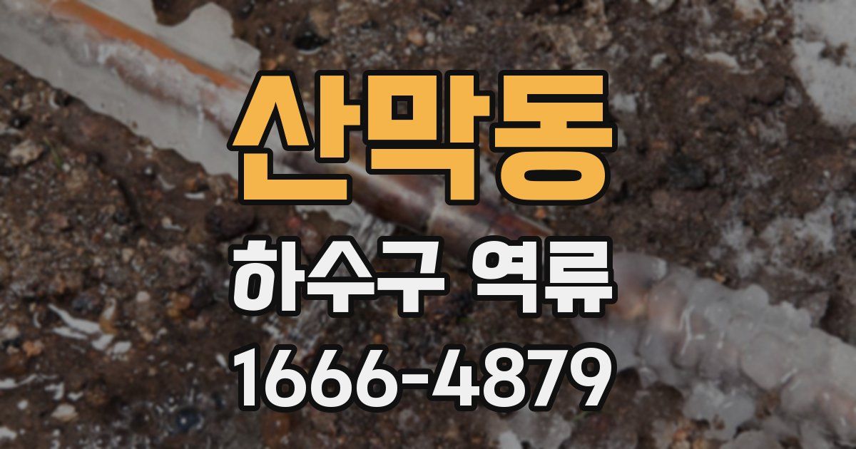 산막동 하수구 역류