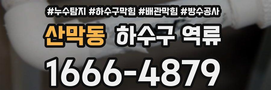 산막동 하수구 역류