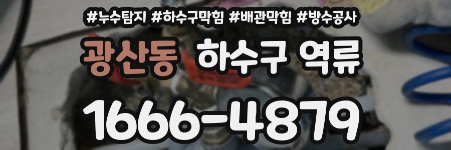 광산동 하수구 역류