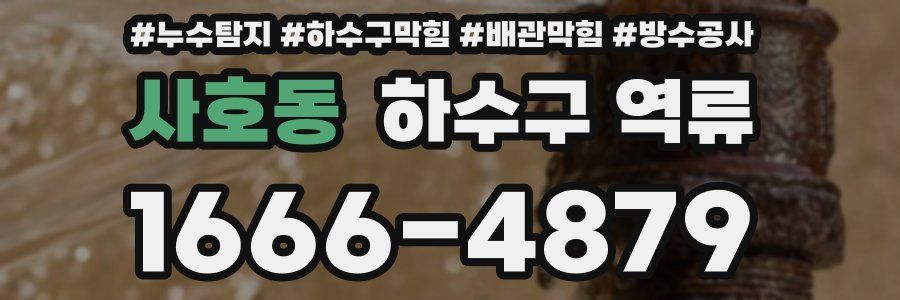 사호동 하수구 역류