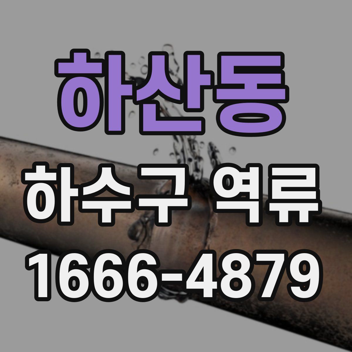하산동 하수구 역류