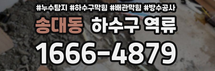 송대동 하수구 역류