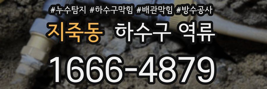지죽동 하수구 역류