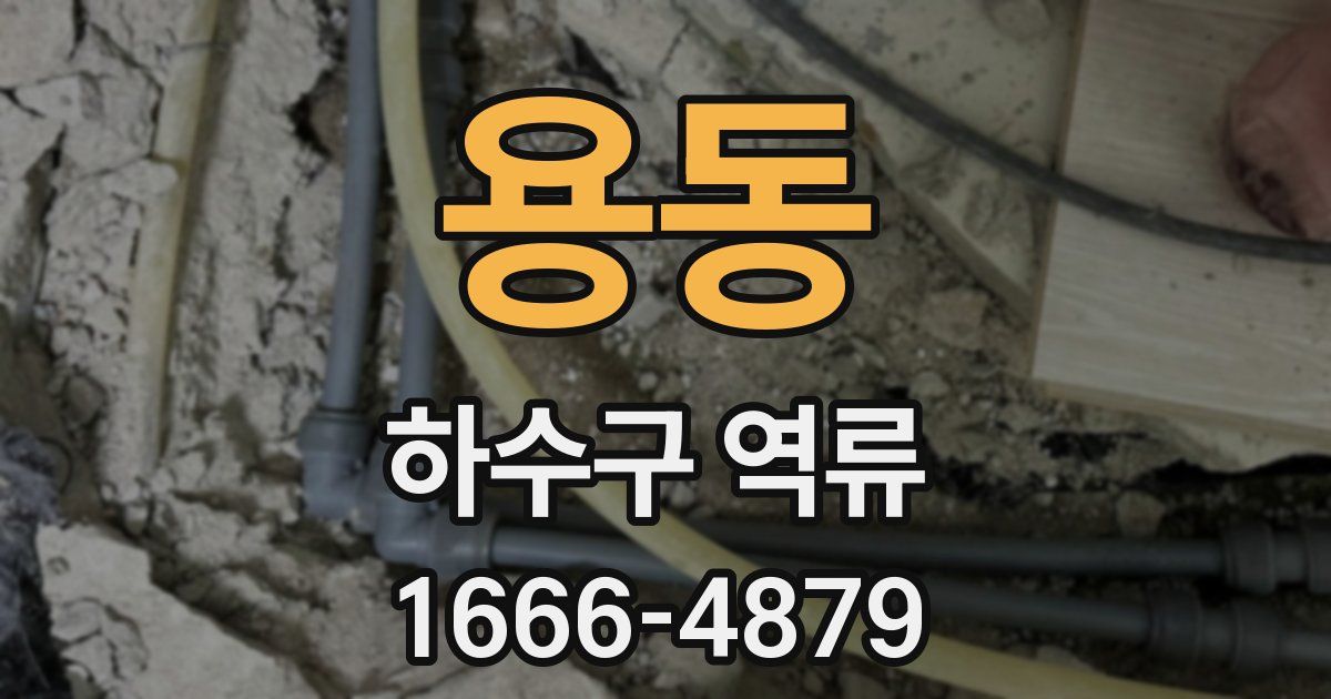용동 하수구 역류