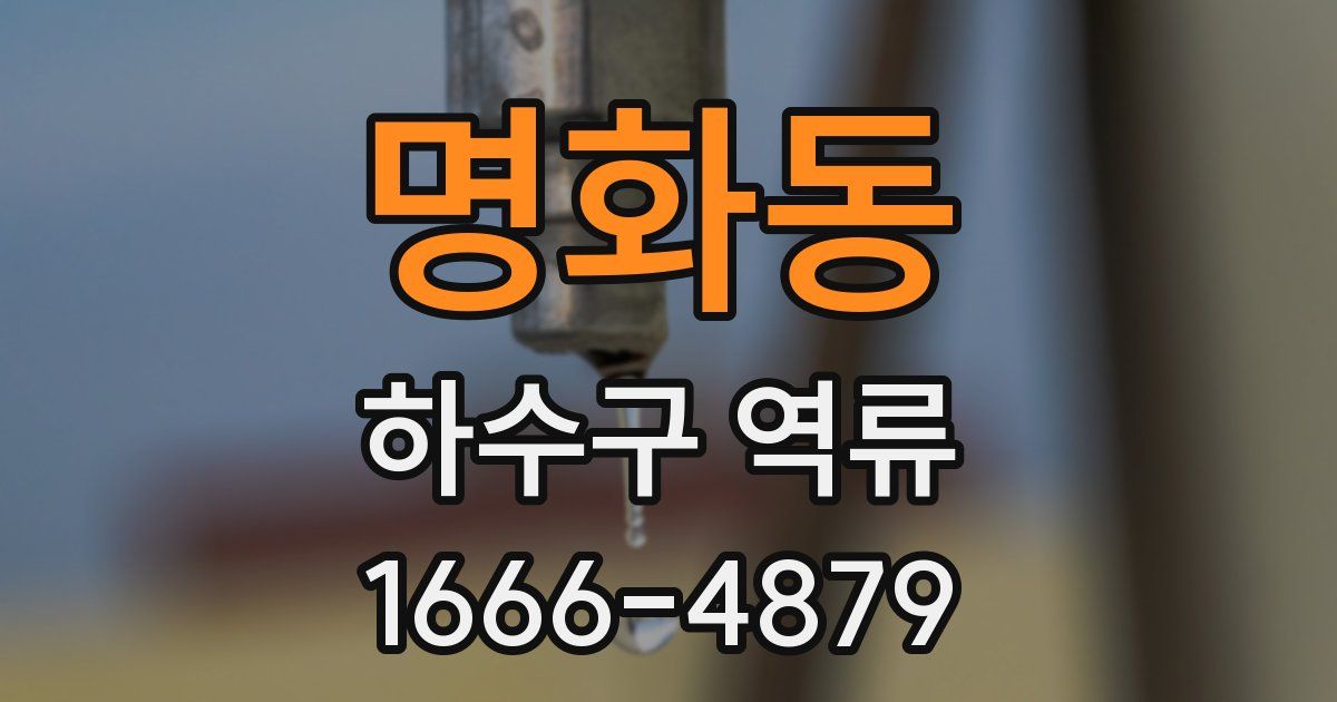 명화동 하수구 역류