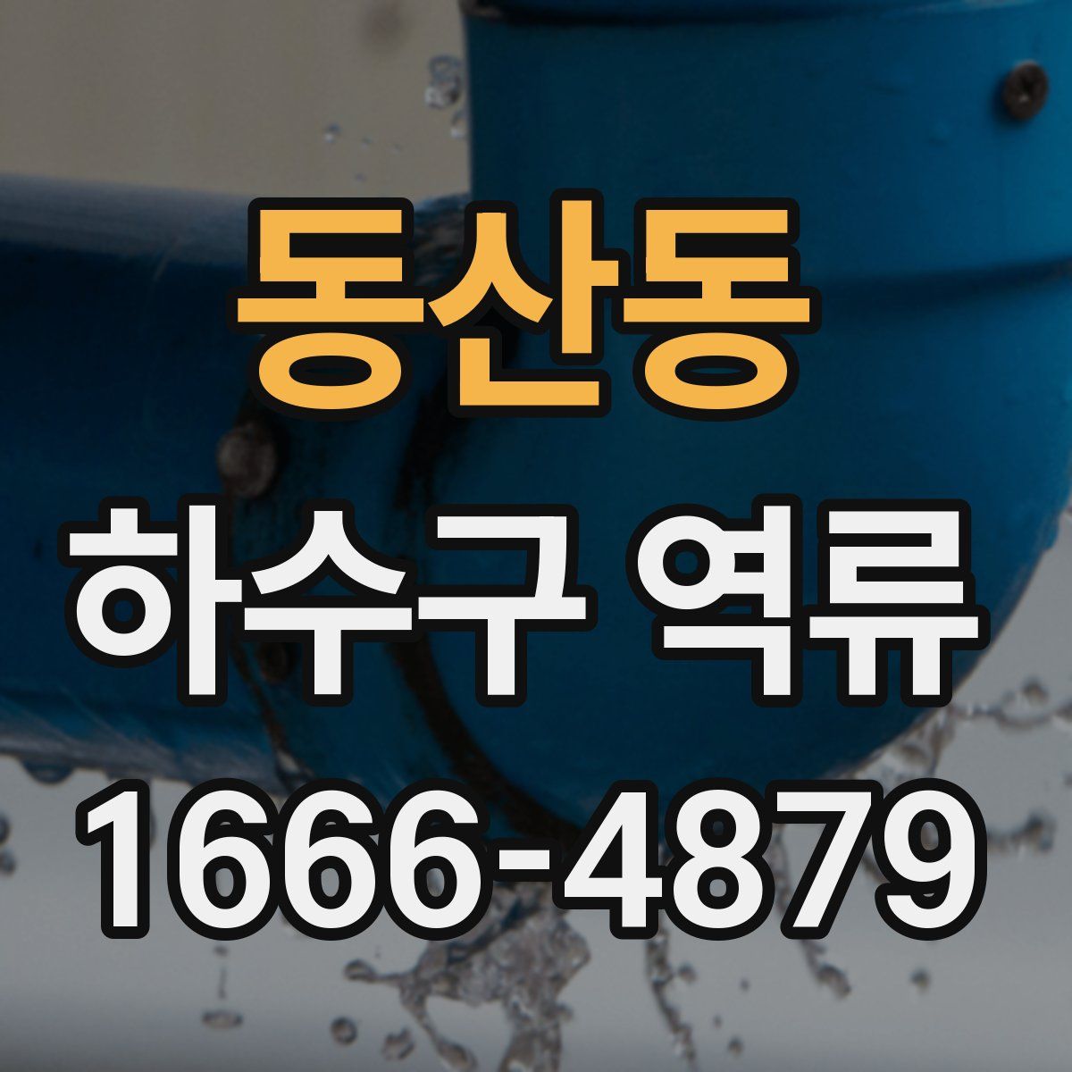 동산동 하수구 역류