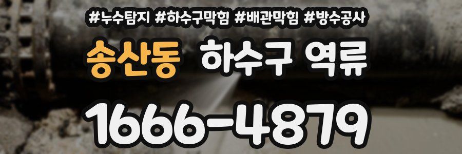 송산동 하수구 역류