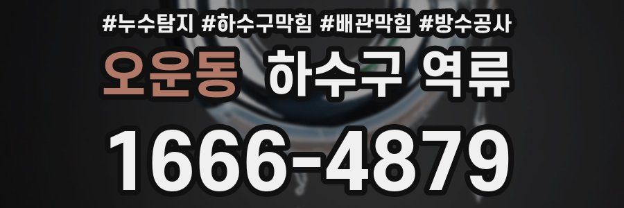 오운동 하수구 역류