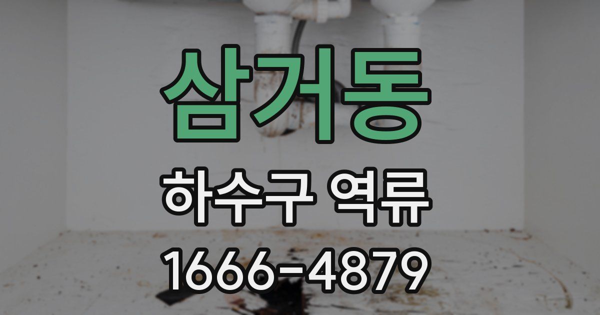 삼거동 하수구 역류
