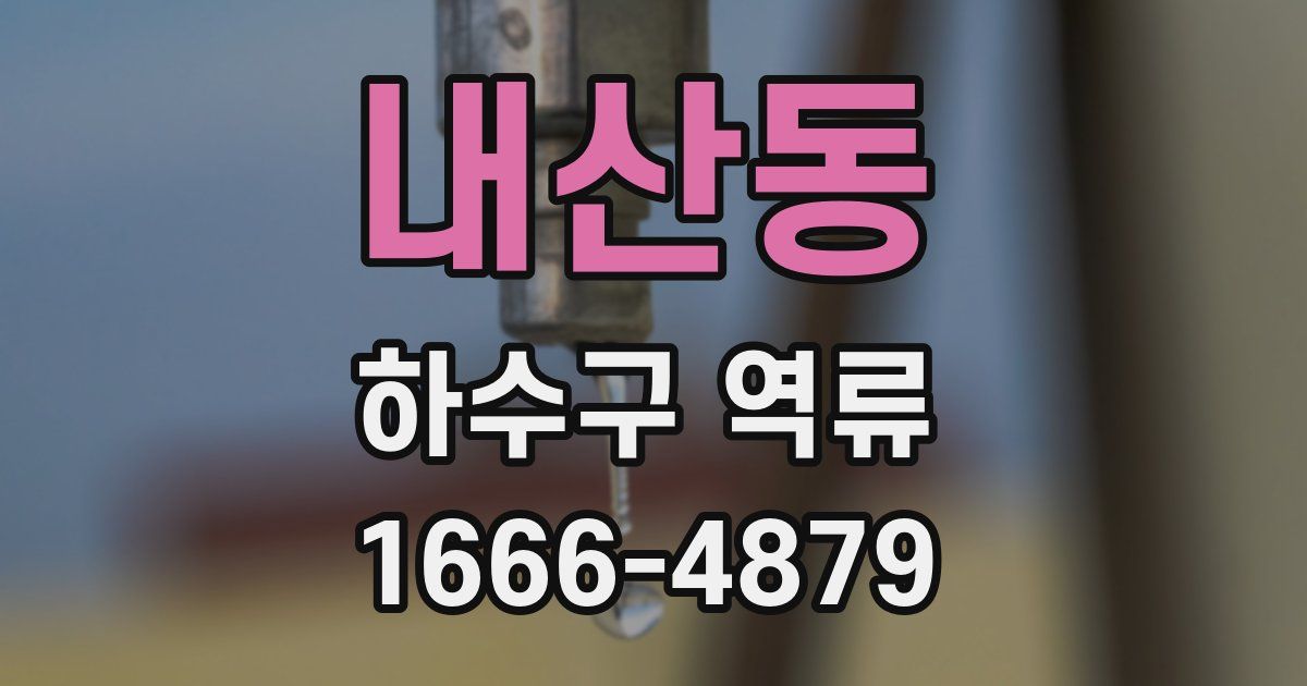 내산동 하수구 역류