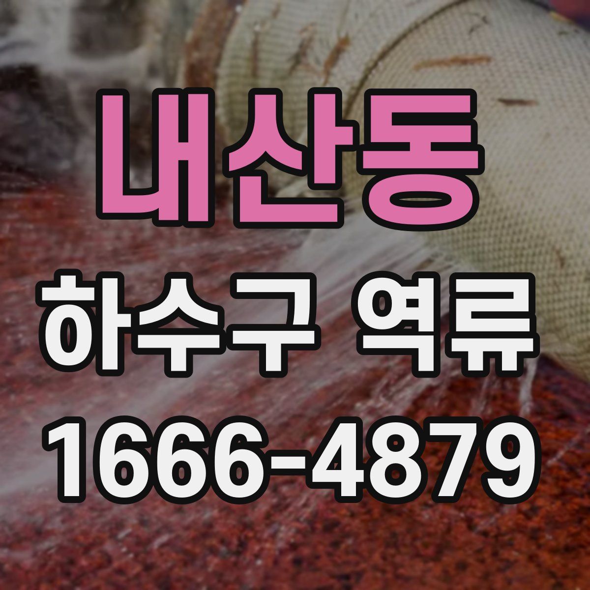 내산동 하수구 역류