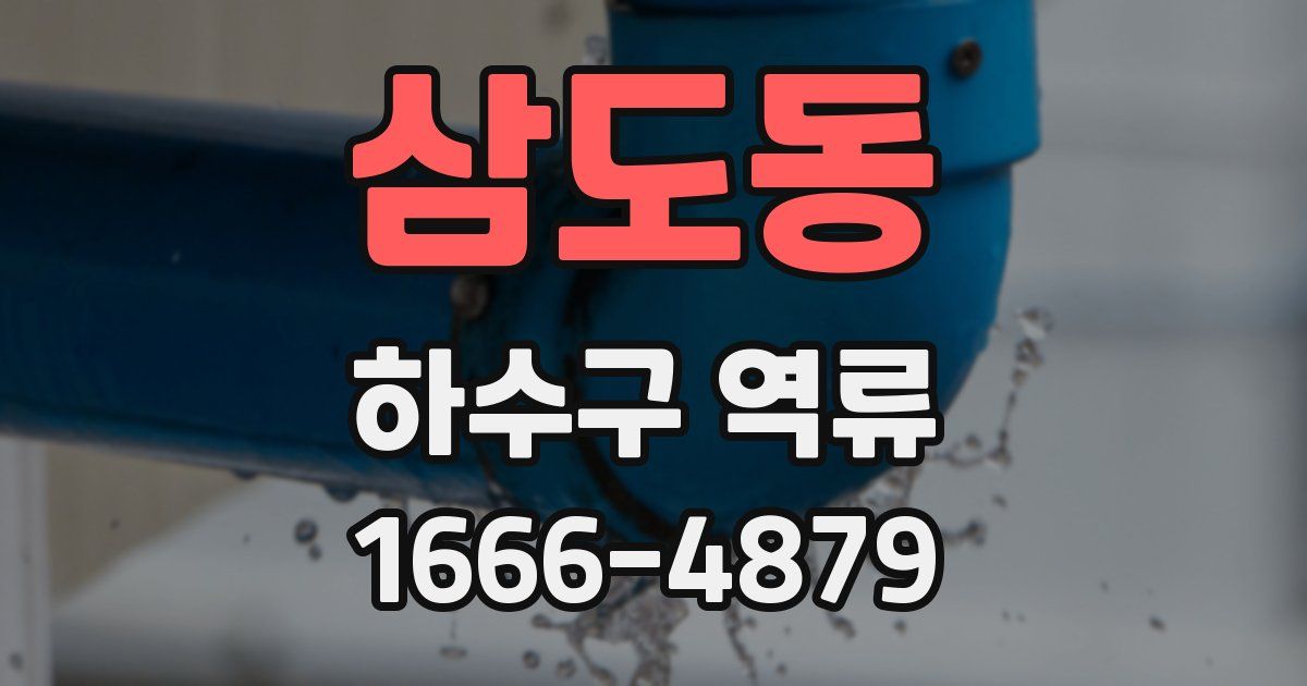 삼도동 하수구 역류