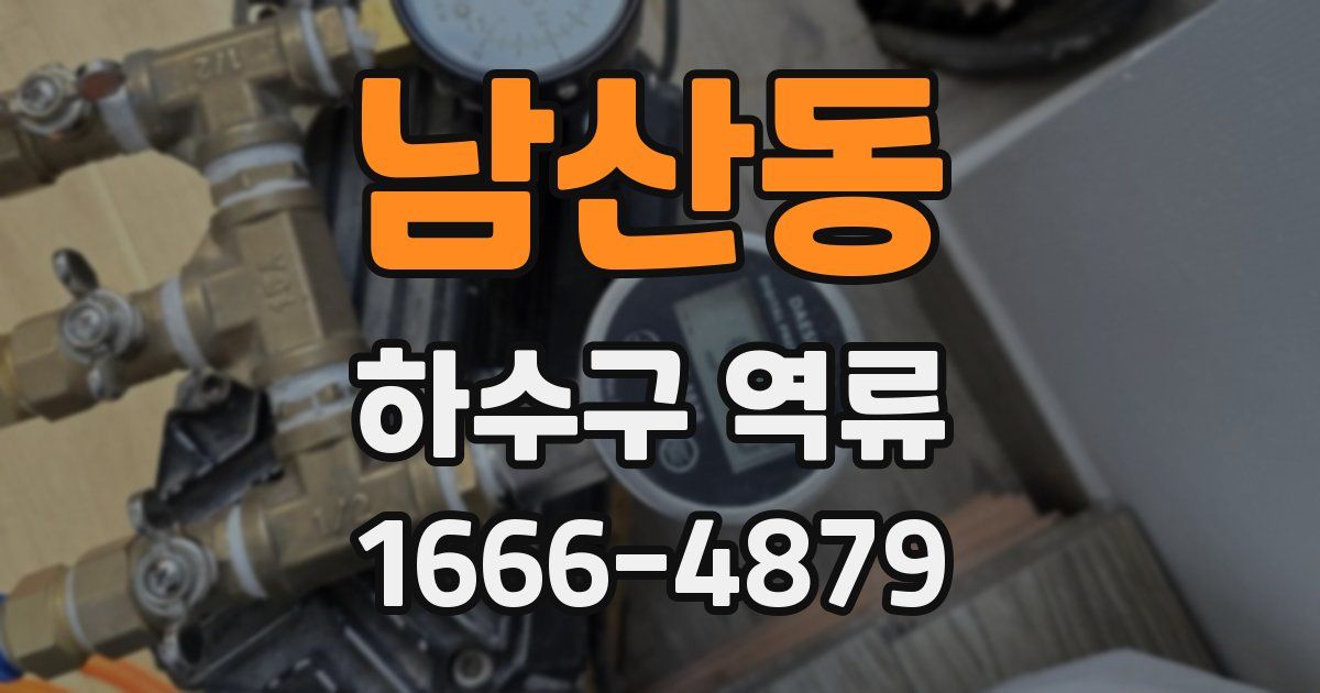 남산동 하수구 역류