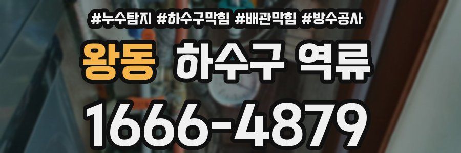 왕동 하수구 역류