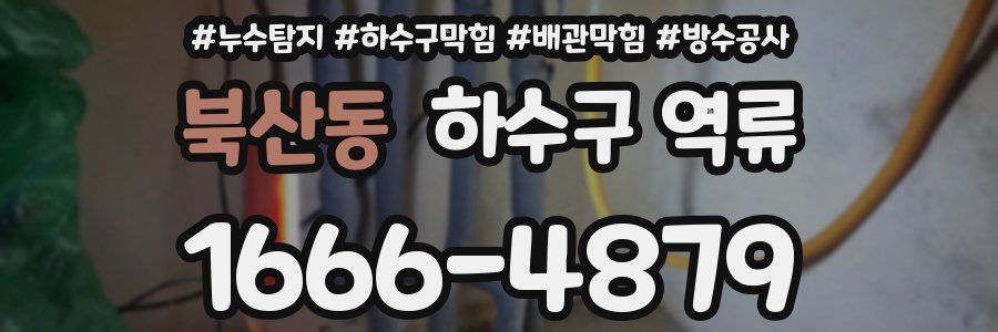 북산동 하수구 역류