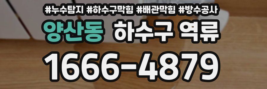 양산동 하수구 역류
