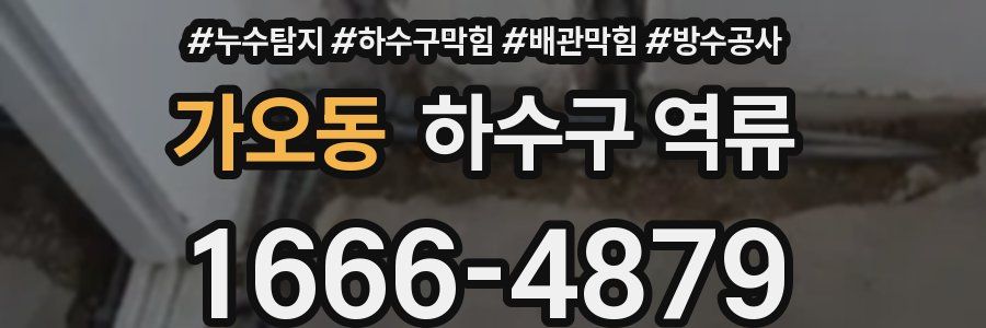 가오동 하수구 역류