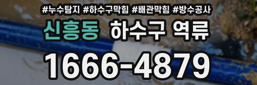 신흥동 하수구 역류